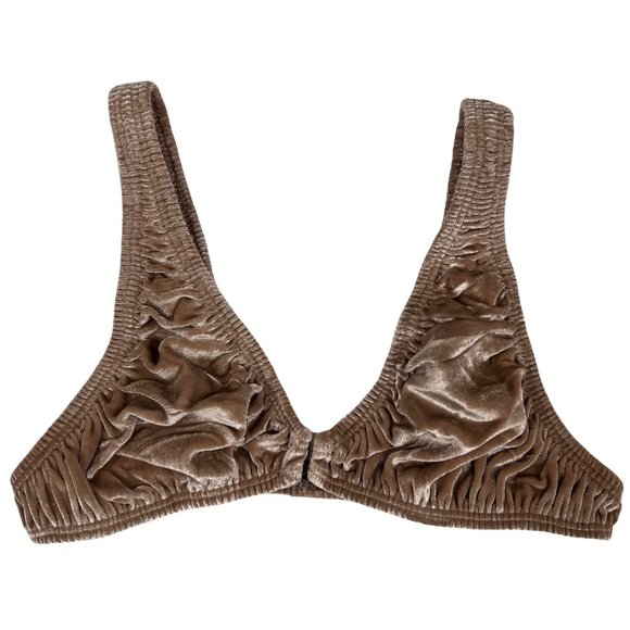 SKIMS Velvet Stretch Plunge Bra Sienna Small - Picture 1 of 12